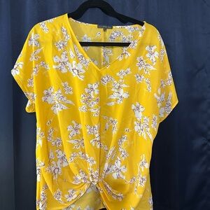 West Kei Yellow Floral Blouse